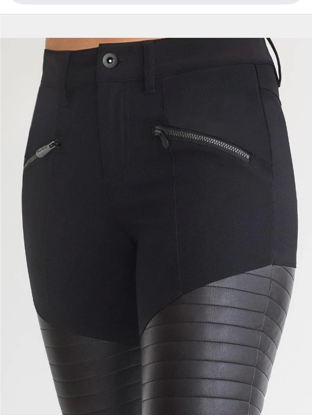 Alp N Rock Black Quilted Faux Leather pants